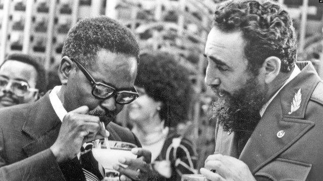 Agostinho Neto and Fidel Castro Credit: voaportugues