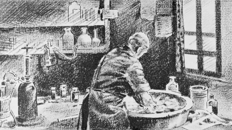Ignaz Semmelweis washing his hands in chlorinated lime water before operating. Source Bettman Corbis