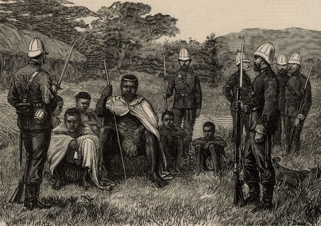 Cetshwayo, king of the Zulu, under British guard in Southern Africa, 1879. Source: Britannica