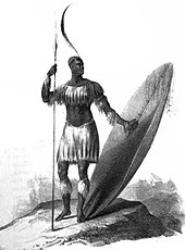 Little is known of Shaka’s appearance. This artist’s depiction was made in 1824. (Image: James King/Public domain)