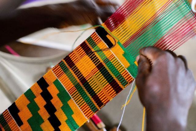 Hand-woven Kente fabric