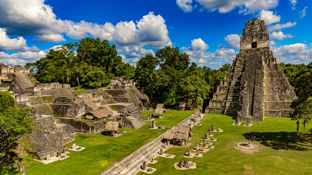 Temple of the Great Jaguar at Tikal. UNESCO world heritage in Guatemala Source Shutterstock
