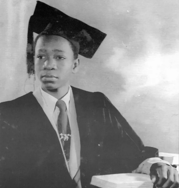 At his matriculation at the University College, Ibadan