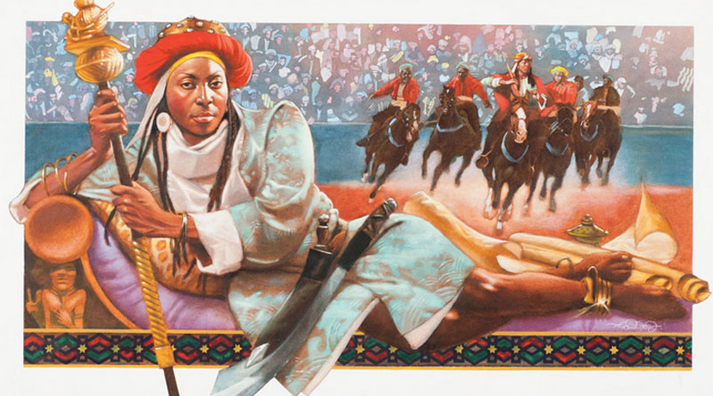 An Image of Queen Amina of Zaria, one of the most influential leaders of Nigerian tribes, especially the Hausa kingdom.