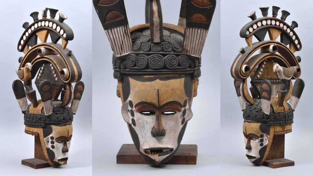 Nigerian tribal arts - Igbo Maiden spirit mask collected by Northcote Thomas in Agukwu Nri, Nigeria, in 1911