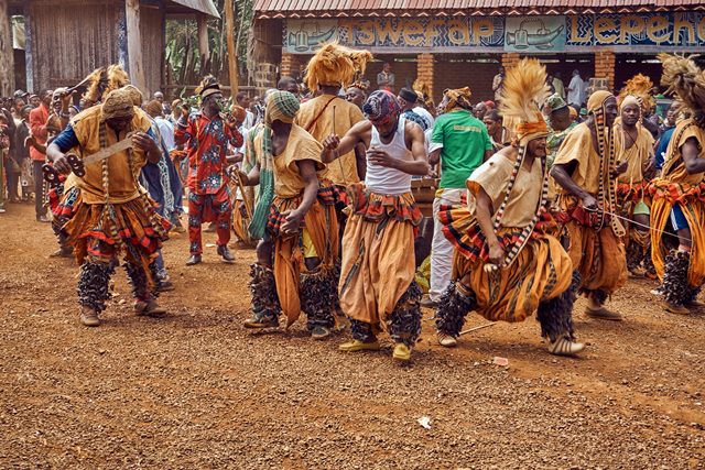 African warriors performed dance steps before wars to improve morale and intimidate enemies.